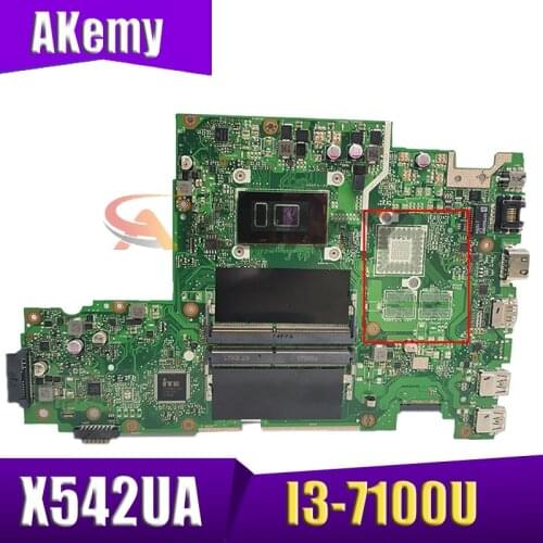 AKemy X542UA Laptop motherboard I3-7100U GM For Asus X542U X542UR X542UQ X542UN X542URR X542UA mainboard
