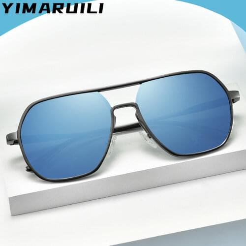 Aluminum Magnesium Sunglasses Fashion Irregular Men And Women Colorful Polarized Driving Fishing Glasses Anti Blue Glasses 8692