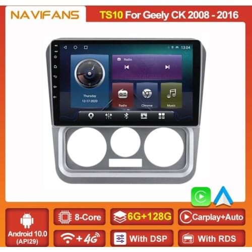 9"IPS Screen Android 11 Carplay+AUTO For Geely CK 2008 - 2016 Car Radio Multimedia Video Player Navi Unit Stereo GPS 2din Audio