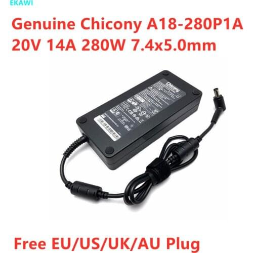 New Genuine CHICONY A18-280P1A 20V 14A 280W A280A003P AC Power Supply Adapter Charger For MSI GE75-9SF GE75-10SFS Gaming Laptop