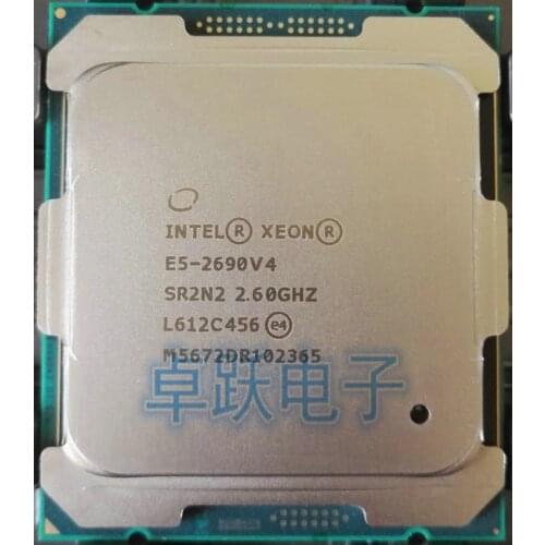 Original Intel Xeon E5 2690V4 2.60GHZ 14-Core 35MB SmartCache E5-2690V4 FCLGA2011 135W free shipping