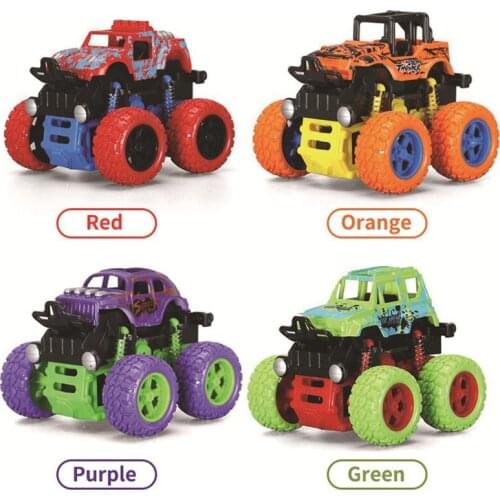 Variety Style Children Cars Toy Four-Wheel Drive Inertial Off-Road Tumbling Spin Stunt Truck Plastic Model for Children Gift Toy