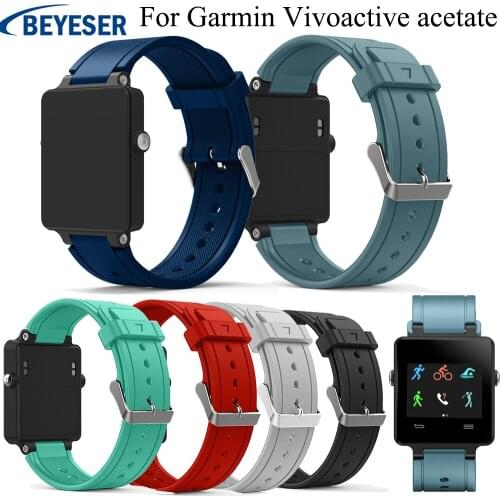 Silicone watchbands For Garmin vivoactive Acetate watchstrap replacement strap for Garmin vivoactive aceteta classic wriststrap
