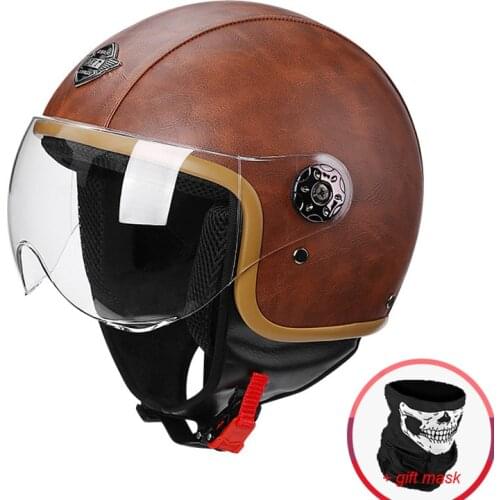Motorcycle 3/4 Helmet Vehicle Retro Men And Women Four Seasons General Half Helmet Motorcycle Riding Helmet
