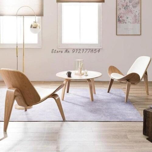 Nordic sofa chair designer negotiation chair creative net red ins shell chair casual smile aircraft chair single