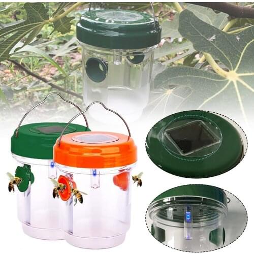 Solar LED Gardening Fly Trap Insect Trap Drosophila Fruit Fly Wasp Non-Toxic Insect Repellents Garden Park Insect Catcher Tool
