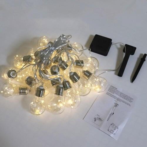 Solar Powered Light LED String Lights with 8 Modes Intelligent Light Control Christmas Garland Indoor Home Wedding Decoration S