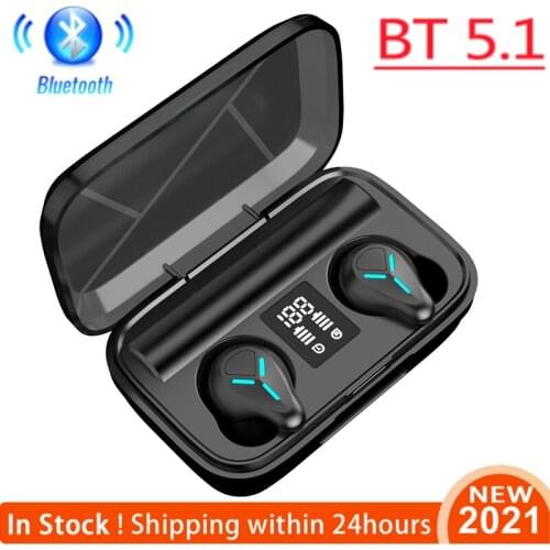 TWS Smart Digital Display Bluetooth-compatible 5.1 Headset Wireless Mini HIFI Headset Stereo In-Ear Waterproof Sports Earphone