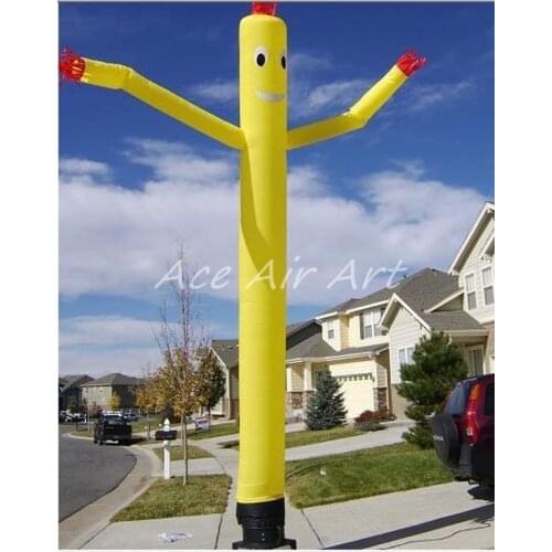 Yellow desktop air dancer small inflatable santa air dancer for party