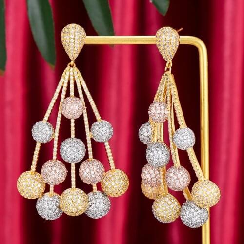 GODKI Famous Brand Luxury Dangle Pendant Earrings for Women Bridal Wedding Party Show Daily Earrings Fine New Hot Jewelry 2021