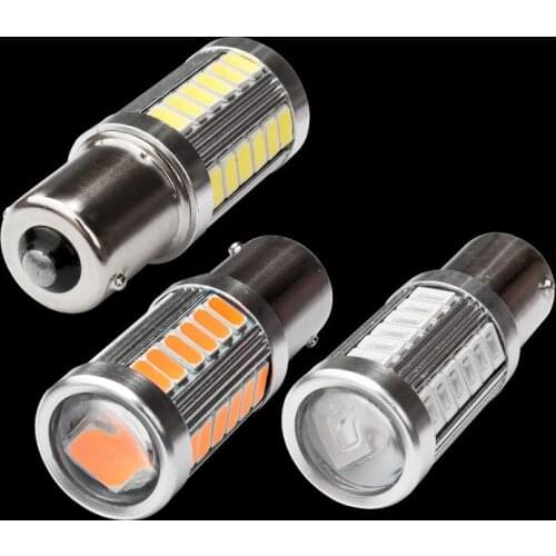 1pcs 1156 P21W BA15S 33 smd 5630 5730 led auto brake lights reverse light car daytime running light white red yellow amber 12V