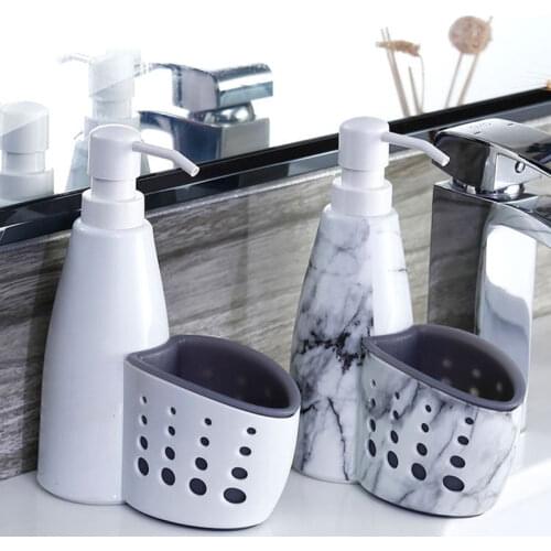 2 In-1 Dispenser Storage Box Liquid Detergent Sponge Drainboard Soap Holder