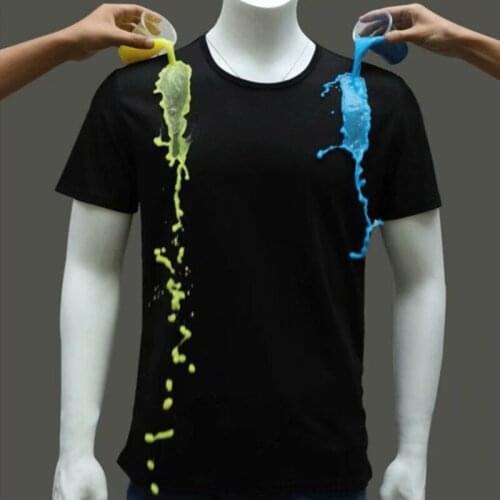 Anti Dirty Waterproof Mens Athletic T-Shirt Moisture-Wicking Fit Quick Dry Short-Sleeve Sports T-Shirt Quick Dry Tee