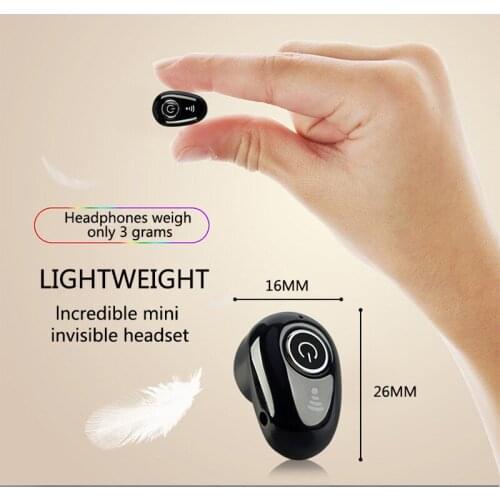 Handsfree Headphones Wireless Stereo Earphone Mini Bluetooth-compatible Handsfree Headset With Mic Invisible Headset For Phone