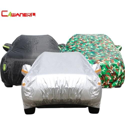 Cawanerl Car Cover Auto Sedan Hatchback Sun Rain Snow Protection Outdoor Cover Sunshade Anti UV Scratch Dust Proof Universal