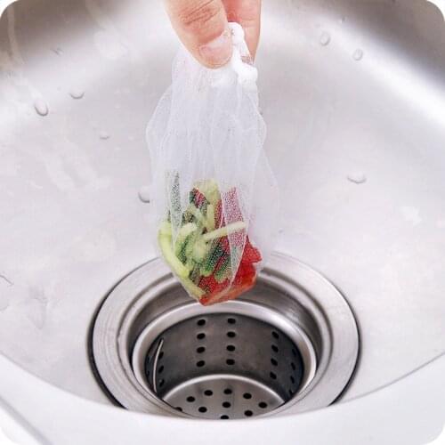 100pcs Sink Filter Bag Premium Clean Water Filter Sink Net Bag Mesh Sink Bag Sink Strainer Bag for Home Kitchen Restaurant