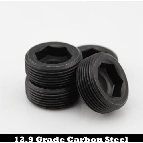 G1/2-14 1/2 Inch OD 12.9 Grade Carbon Steel BSP Pipe Oil Line Plug Throat Tap Stop Hex Hexagon Socket Set Screw