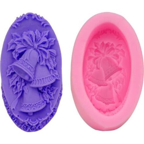 Fondant Cake Decorating Tools New Christmas Bells Fondant Cake Mold Ice Trays Soap Chocolate Dessert Decoration Diy Bakeware