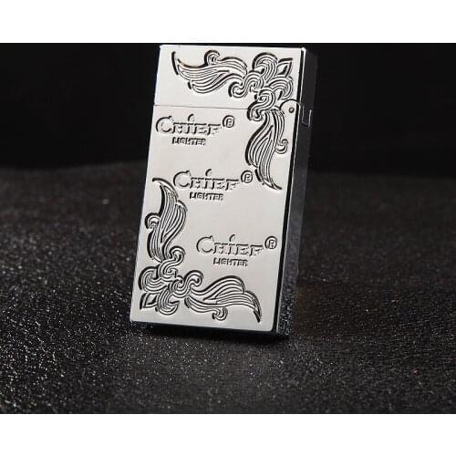 Wealthy Flower Pattern Pure Copper Loud Kerosene Lighter High-end Lighter with Souvenir Smoking Accessories Gadgets for Men