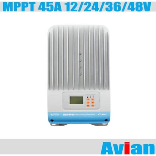 Epever 45A MPPT Solar Controller 12V 24V 36V 48V Auto Work ITracer IT4415ND Solar Regulator LCD Display RS232 RS485