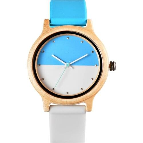 Summer Rhinestones Design Wood Watch Lady Quartz Genuine Leather Wristwatch Natural Stylish Womens Wooden Timepiece Gifts