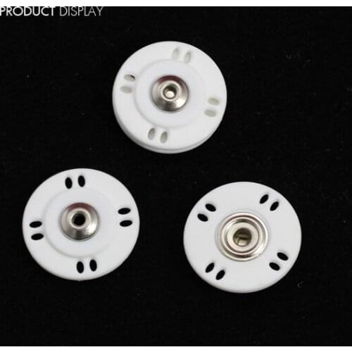 Metal + Plastic White Round Snap Press Combined Button Fasteners Sewing Supplies 22mm for Craft Costume 100piece/NK153A