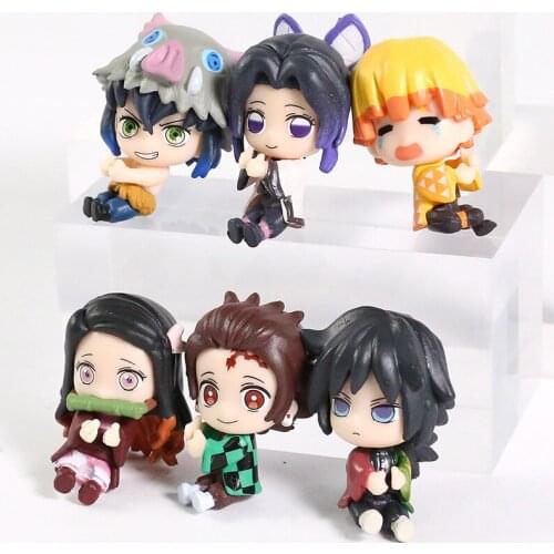 Demon Slayer Kamado Tanjirou Nezuko Agatsuma Zenitsu Hashibira Inosuke Kochou Shinobu Tomioka Giyuu on The Cable Figures Set