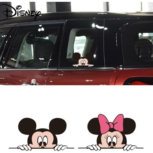 Disney Cute Cartoon Print Personality Mickey Minnie Side Door Sticker Simple Anti-scratch Anti-scratch Car Sticker