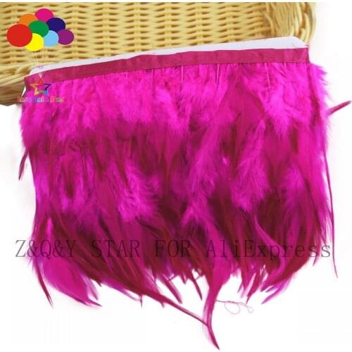 Natural White Feather 4-6 Inch Dyed Rose Red DIY Craft Accessories Clothing Accessories Feather