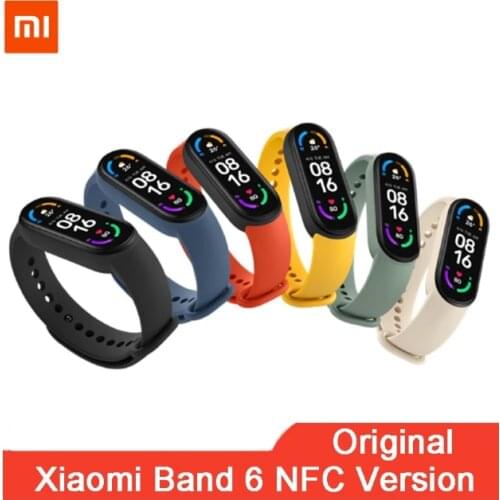 Original Xiaomi Mi Band 6 NFC Version Smart Bracelet Miband 6 Smartband Fitness Traker Bluetooth Heart Rate Wristband