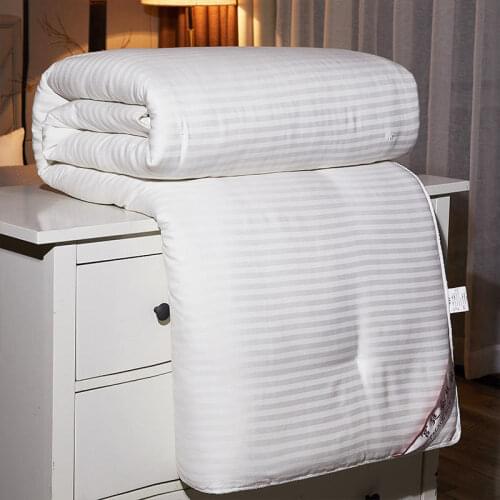 Autumn Winter Silk Quilt 100% Mulberry Silk Filler Bed Blanket Handmade 100% Cotton Cover Silk Comforter Home Handwork Bed Duvet