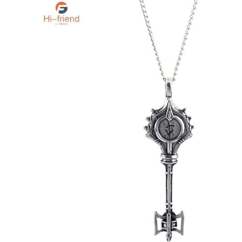 Game Doom Hot Manual DIY Necklace 3D Model High Quality Metal Cosplay Necklace for Women Men Game Fans Jewellery Gift