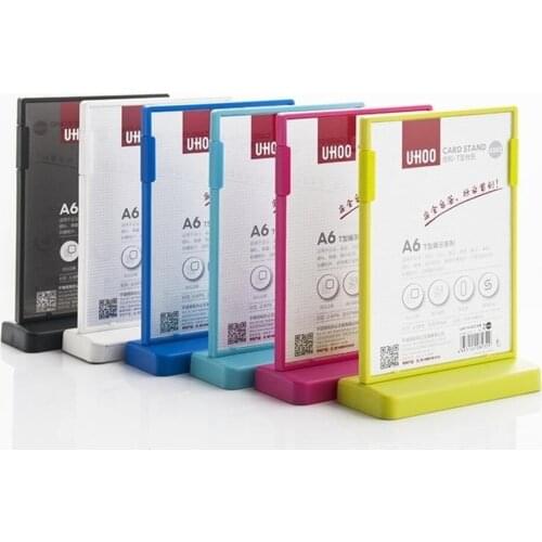 A6 Plastic Sign Holder for Restaurant Table Menu Acrylic Display Stand Picture Frame