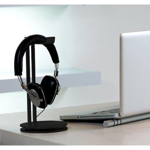 Earphone Stand Headphone Hanger Holder Earphones Mounting Anti-Scratch Heavy Base Desk Accessory Black White Silver
