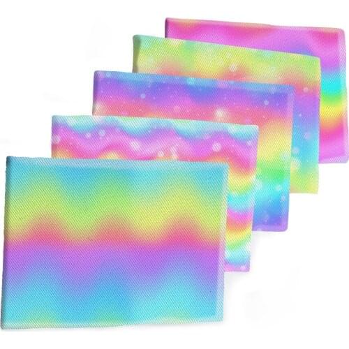 Polyester Cotton Fabric Gradual Change Printed Twill Fabrics Sheet DIY Dress Handbag Sewing Materials 50*145cm