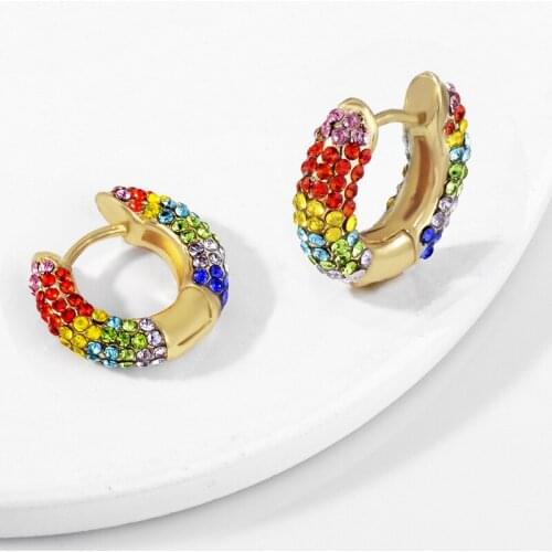 Silver color Earring Jackets Earrings Colorful Zircon For Women Fashion Female New Charm Accesories Wedding Engagement Gifts