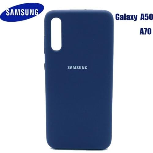 Original Samsung Galaxy A50 Liquid Silicone Case Soft Silky Shell Cover For Galaxy a50 a70 2019 A505 A505F SM-A505F 6.4