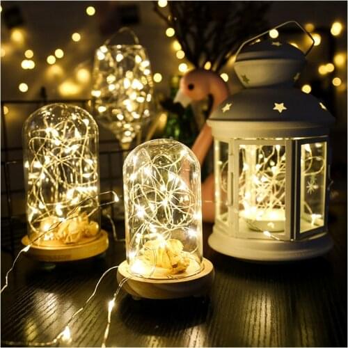 Fairy lights Copper Wire LED String Lights With Remote Control For Garland Christmas Tree Wedding Room Decoration 2M 5M 10M