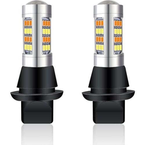 LED double color steering with daily line lamp ba15s decoding anti-strobe flash 1156 T20 signal 2835 42SMD