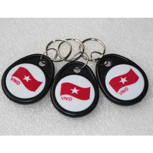Tk4100 PRINTABLE KEYFOBS rfid passive id keychains tags 100pcs/Lot