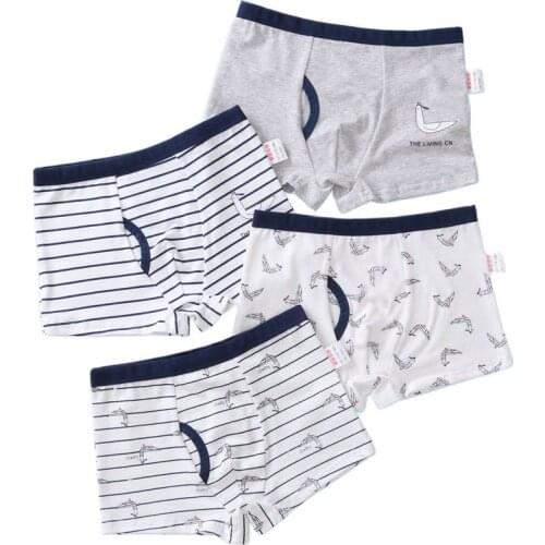 4Pcs/Lot Boys Panties High Quality Cartoon Kids Underpants Soft Cotton Baby Boys Boxer Shorts 3-18Y Childrens Underwear