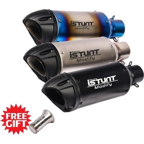 Universal Motorcycle 51MM Exhaust SC project Muffler Escape Moto Scooter Exhaust with DB killer MT07 MT09 R1 R6