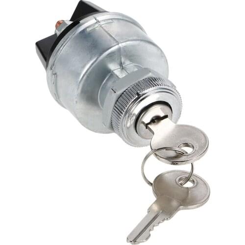 Ignition Switch with 2 Keys Universal for Car Tractor Trailer
