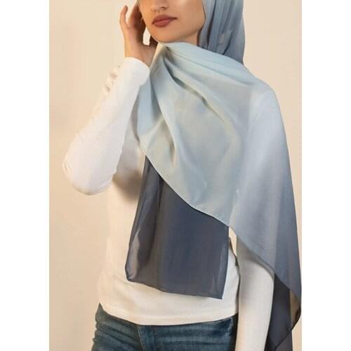 12 pieces/lot) New design ombre chiffon Muslim hijab scarf two tone islamic wrap scarf headscarf qk108
