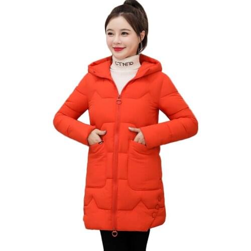 2020 Winter Women Jacket Coats New Parkas Female Down cotton Hooded Overcoat Thick Warm Jackets Loose Student Cotton Padded Coat