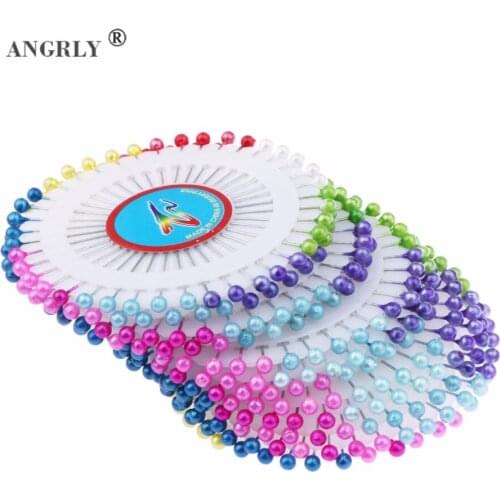 480pcs 1.5inch Round Pearl Straight Head Pins Dressmaking Faux Pear Corsage Pin for DIY Clothing Sewing accessories needles