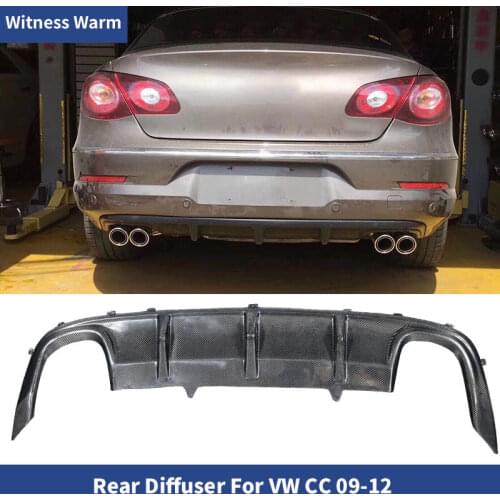 Car Rear Bumper Exhaust Diffuser Lip Spoiler Body kit for VI CC Rline style 2009-2012 Car-Styling
