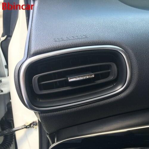 Bbincar ABS Chrome Matte Inner Air conditioning Outlet Vent Interior Accessories Trim Styling For Toyota Prius XW50 2016 2017