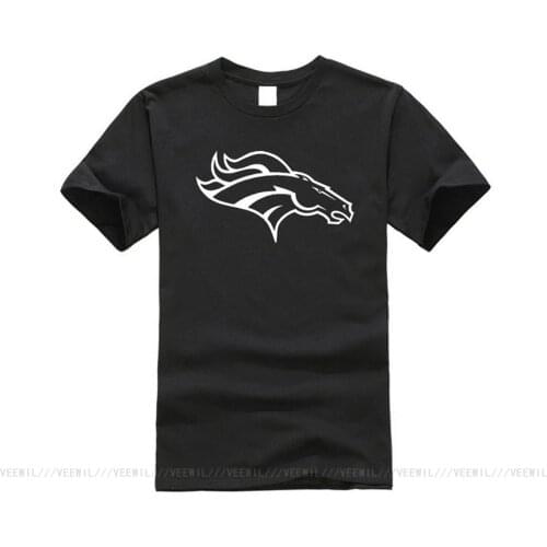 Broncos Black T Shirt Fan Denver Football Bronco Logo AFC All Sizes S 2XL Harajuku Tops T-Shirt Fashion Classic Large Size