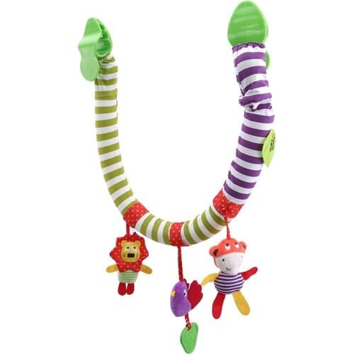 Soft Plush Car Seat Crib Stroller Plush Baby Soft Safety Seat Pram Rattle Hanging Animal Toy Strollers For Dolls